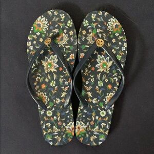 Tory Burch Blue Sandals with Classic Thong Style